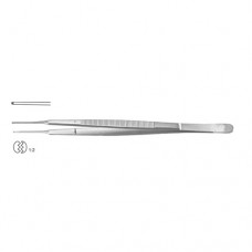 Dissecting Forceps Straight - 1 x 2 Teeth Stainless Steel, 23 cm - 9"